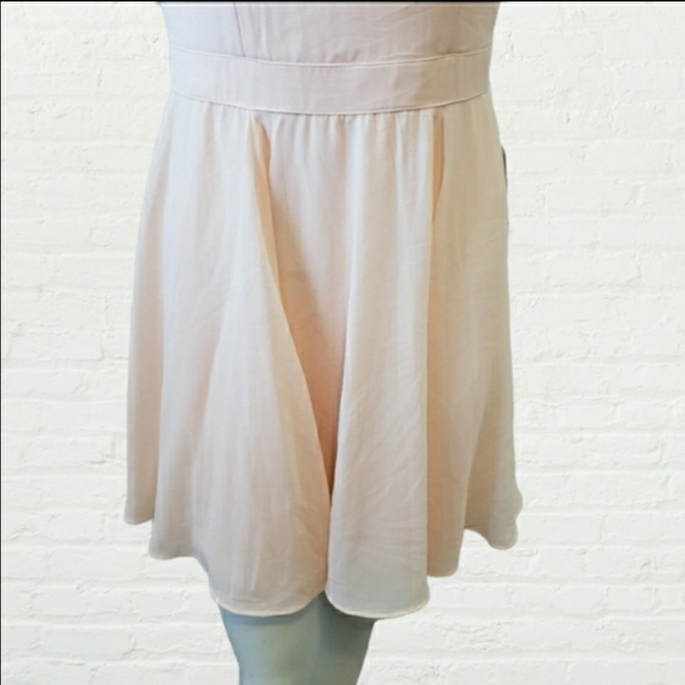 Lulus NWT small peach forevermore halter skater fit and flare mini dress - Picture 5 of 13